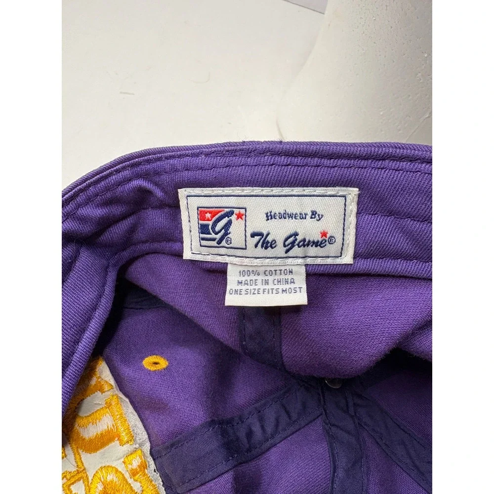 LSU Tigers The Game Purple Adjustable Strapback Baseball Hat Cap Yellow Logo OSF